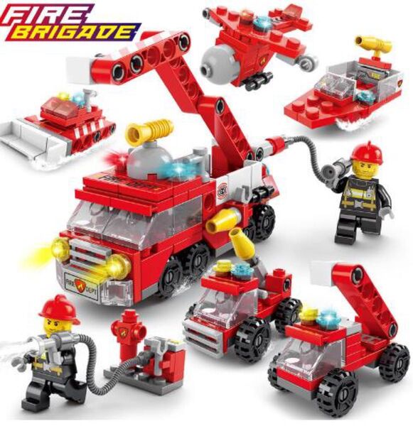 オマケあり LEGO レゴ互換品 消防車 DIY 積み木 ブロック おもちゃ 知育玩具