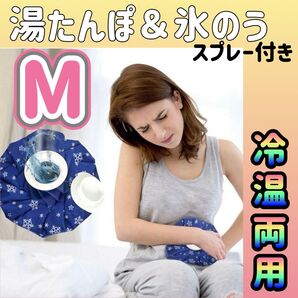 Mサイズ 湯たんぽ 氷のう スプレー付 2way 冷温両用 急な熱 頭痛 アイスノン カイロ 頭痛 腰痛 腹痛 肩こり 悪寒