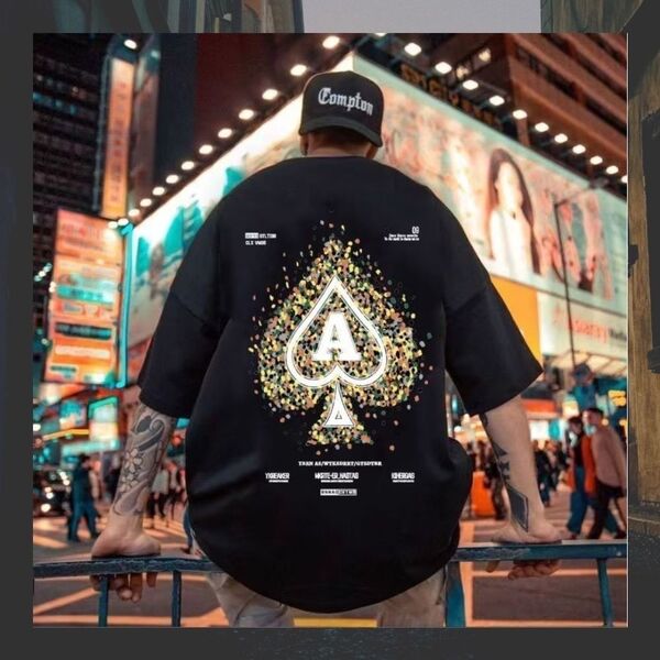 【残り僅か】 メンズ オーバーサイズ Tシャツ 2XL アメカジ 黒 ブラック