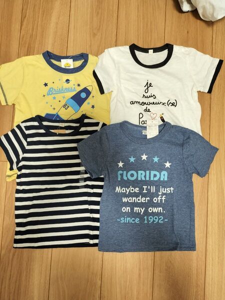 【クーポン200円OFF】新品未使用 キッズ 半袖Tシャツ 100cm 4枚セット と 半ズボン