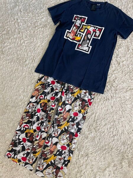 H&M エイチアンドエム パジャマ セット ルーニーテューンズ 上下セット ルームウェア 半袖