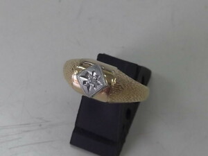k18 Pm yellow gold month shell circle empty . diamond ring 12 number unused exhibition goods 