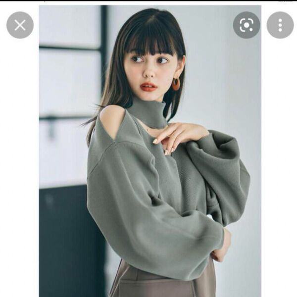 ショルダーカットチョーカートップス 黒