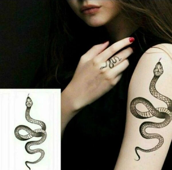 タトゥーシール タトゥー 入れ墨シール 刺青シール tattoo 蛇 ヘビ