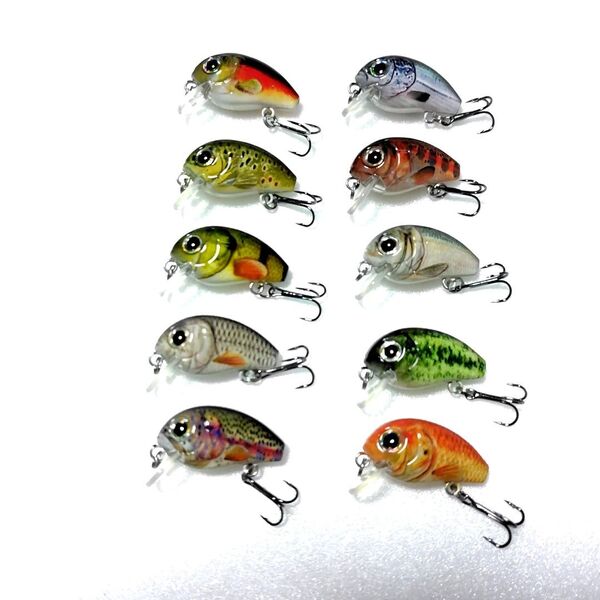 新品未使用 管釣り エリア マイクロクランク 26mm 2.1g 10匹セット