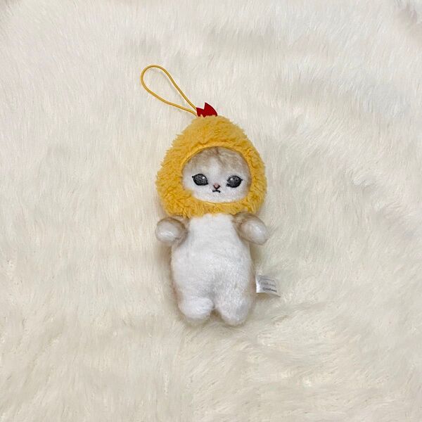 mofusand モフサンド えびにゃん マスコット ベージュ ぬいぐるみ キーホルダー 猫