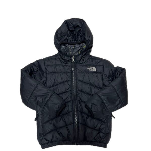 THE NORTH FACE ノースフェイス リバーシブル 120 フード ブラック アウター チェック 黒 ジャケット