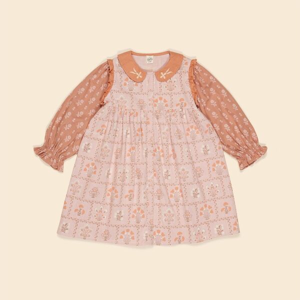 新品 3-5y Apolina Mara Shirtdress - Cabin