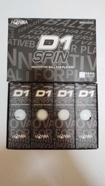 (新品)本間ゴルフ ゴルフボール D1 SPIN 2023モデル ホワイト 1ダース D1 スピン
