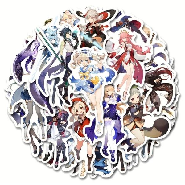 【新品】原神 ステッカー シール アニメ 防水シール 54枚セット
