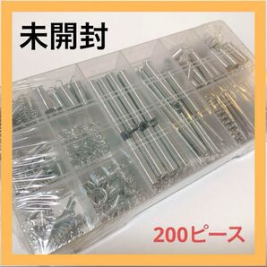 新品 200 ピース金属鋼スプリング詰め合わせセット 亜鉛メッキ鋼 DIY バネ 棒 バックル ベルト交換 ばね棒
