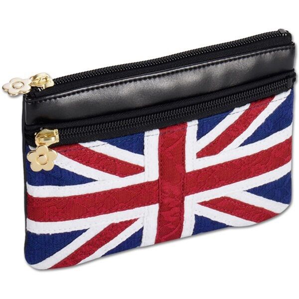 ●完売品●超レア●MARY QUANT●マリークワント●MQ●ユニオンジャック●レース●2ファスナー●ポーチ●新品●ポイント消化に