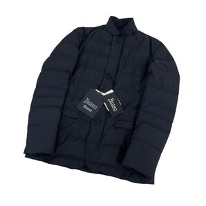 【定価10万円】 HERNO ヘルノ ダウンジャケット ジャケット ネイビー 撥水加工 44