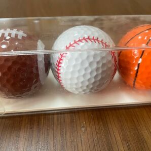 ゴルフボール 3個セット バスケ フット 野球 プレゼント 未使用