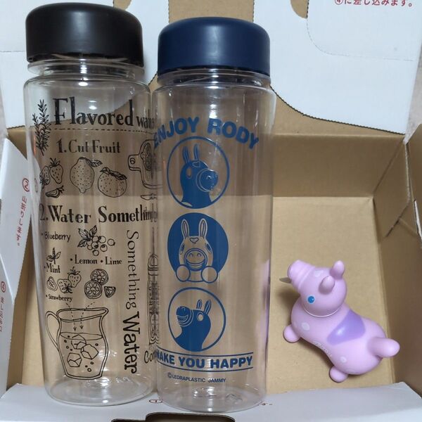 Rody ロディセット 塩ビマスコット クリアボトル フルーツ柄ドリンクボトル