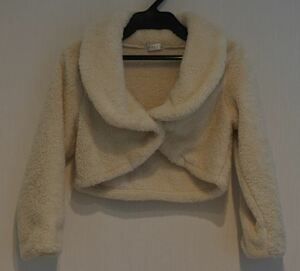 f.y.l.s bolero outer garment cardigan fur white 120 size Kids ondrmi k2h①*