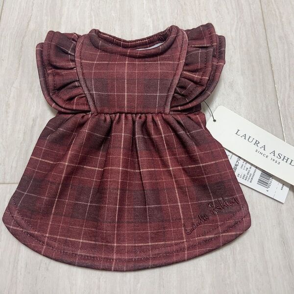 LAURA ASHLEY ローラアシュレイ 裏起毛フリルワンピース XSサイズ