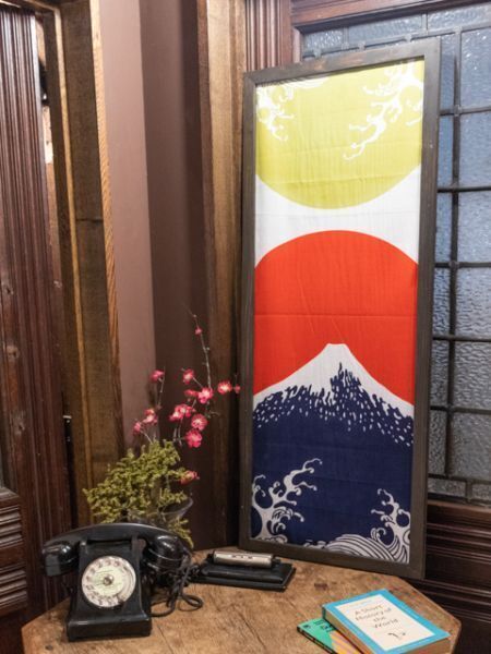 ■日本製 手拭い■カヤ「青」■伝統技法 注染手ぬぐい■手拭いタペストリー ■壁掛けインテリアにも!