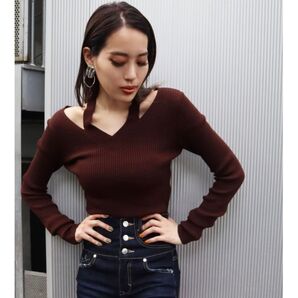 EMODA エモダ 長袖 セーター カットソー ブラウン 秋冬