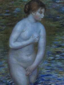 ピエール＝オーギュスト・ルノワール、水の中の裸婦、希少な画集より、状態良好、新品高級額、額装付、絵画 送料無料