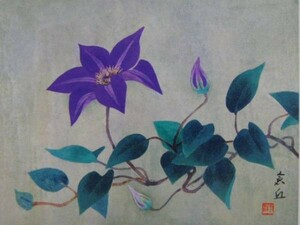 Art hand Auction Yamamotokuraoka, Blume aus Eisendraht, Äußerst seltene Rahmungsplatte, Neuer Rahmen inklusive, Ara, Malerei, Ölgemälde, Natur, Landschaftsmalerei