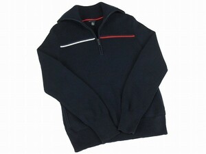 美品*TOMMY HILFIGER トミー ヒルフィガー*濃紺*レディース*ハーフジップニット*S/P*小さいサイズ*秋冬