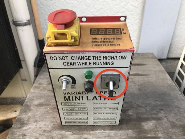 可変速度卓上旋盤(VARIABLE SPEED CJ0618 MINI LATHE)用 フォワード-リバーススイッチ(転送)