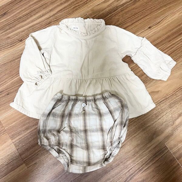 ブルマ セットアップ 60-70 秋冬ベビー バースデイ 韓国こども服 テータテート h&m