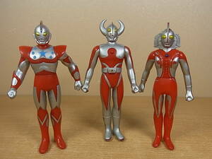 ◎D/634●フィギュア☆ウルトラマンチャック/ウルトラの父/ウルトラの母☆3体セット☆1989年 日本製☆中古品