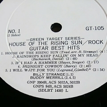 LP BILLY STRANGE / BUDDY MERRILL HOUSE OF THE RISING SUN ROCK GUITAR BEST HITS 見本盤 サンプルレコード_画像4