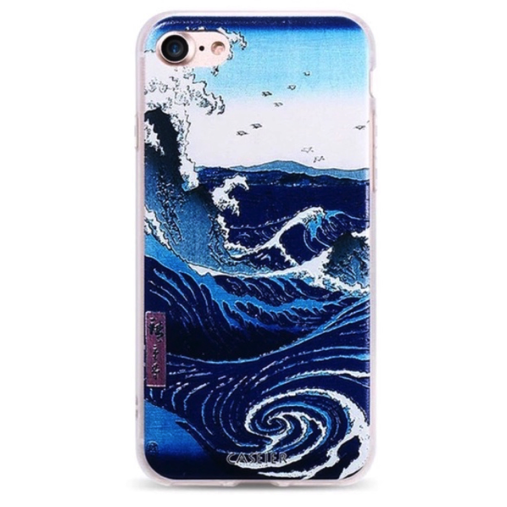 ★Neu★iPhone8plus/iPhone7plus Hülle Ukiyo-e Japanisches Muster Hülle Weiche Hülle TPU Silikon Malstil Katsushika Hokusai Die große Welle vor Kanagawa Japan Japanischer Stil Landschaftsmalerei Stilvoll, Zubehör, iPhone Hülle, Für iPhone 7 Plus/8 Plus