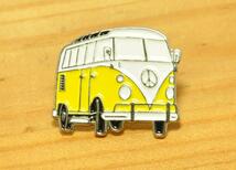 英国 インポート Pins Badge ピンズ ピンバッジ 画鋲 VW Camper Van ワーゲンバス Type2 peace ピース イギリス UK GB 376_画像3