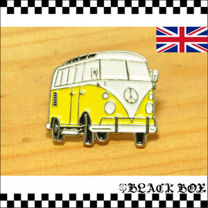 英国 インポート Pins Badge ピンズ ピンバッジ 画鋲 VW Camper Van ワーゲンバス Type2 peace ピース イギリス UK GB 376