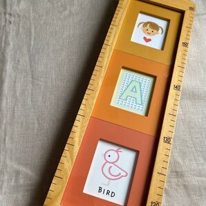 木製身長計 フォトフレーム フォトフレーム付き身長計 壁掛け 70〜160cm