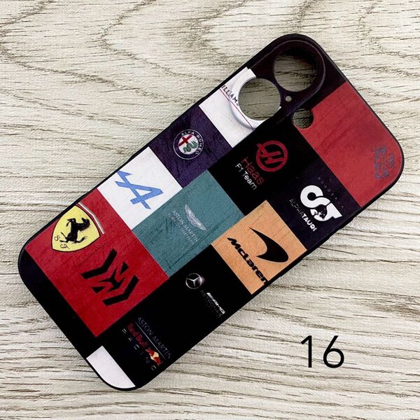 F1 チーム ロゴ iPhone 16 ケース メルセデス レッドブル フェラーリ マクラーレン ウィリアムズ
