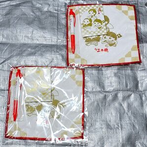 AU 三太郎グッズ ボールペン タオル メモ帳 2個セット 袋付き