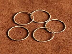 5 piece set brass ring ( diameter 17mm) Gold screw . circle can circle . wheel .. brass parts custom parts key holder leather craft 