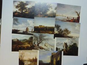17世紀 オランダ風景画展 風景画 ポストカード 11枚 ヤーコブファン ライスダール サーロモン ファン ライスダール ヤン リンセン