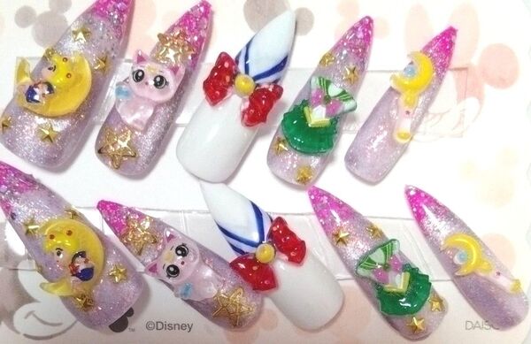 セーラームーン ネイルチップ マグネットネイル ギャルネイル