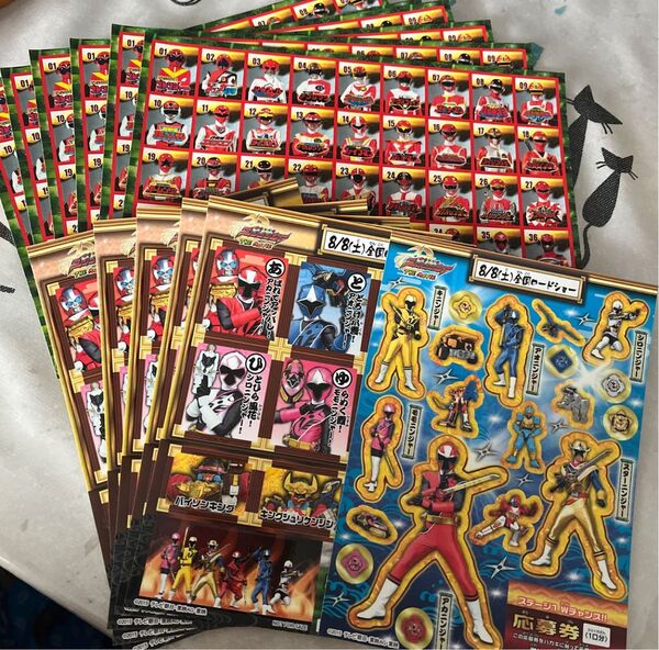 手裏剣戦隊ニンニンジャー Theムービー オールレッド ステッカー シール 12枚セット