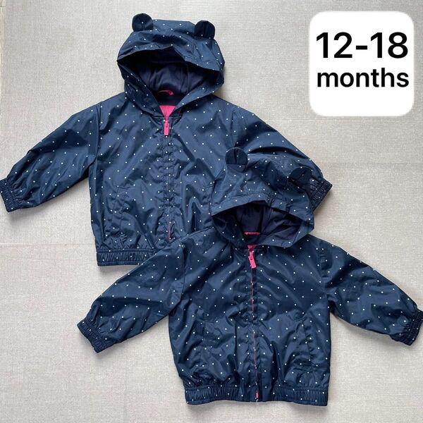ギャップ babygap GAP アウター くま耳 ネイビー ドット 2着セット 双子