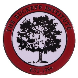 SI45 THE BUCKYEYE INSTITUTE EST 1989 ピンバッジ ピンズ バッジ USA アメリカ 米国 輸入雑貨 木 モチーフ