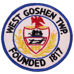 ZE87 WEST GOSHEN TWP. FOUNDED1817 丸形 ビンテージ ワッペン パッチ ロゴ エンブレム USA アメリカ 米国 輸入雑貨
