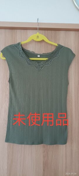 レディース トップス カットソー レース 夏 未使用品 ノースリーブ タンクトップ