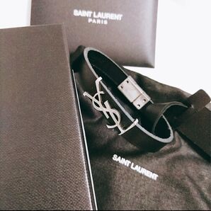 SAINT LAURENT◆カサンドラ ブレスレット(レザー)サンローラン