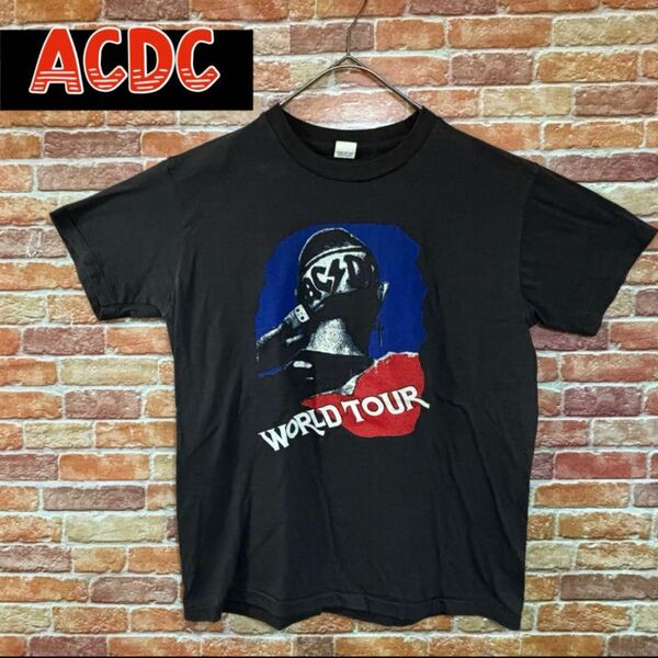 AC/DC ミュージックTシャツサイズMバックプリントパーフェクト ヴィンテージ
