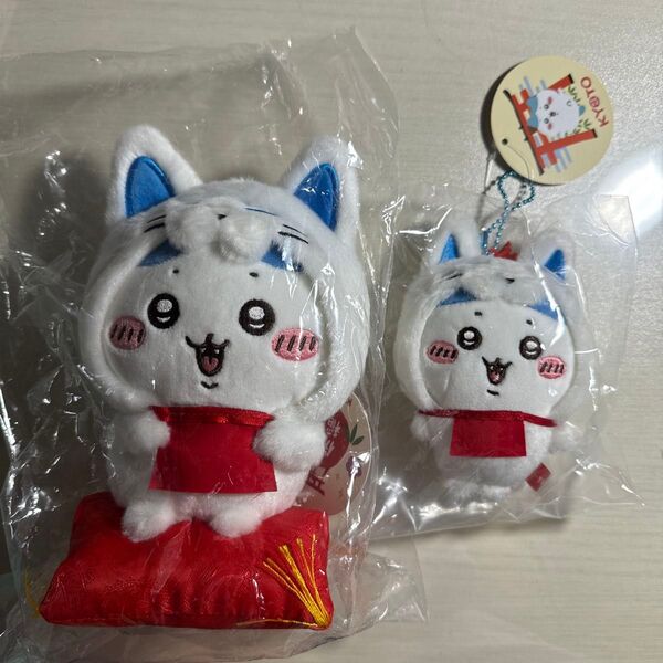ちいかわ もぐもぐ本舗 伏見稲荷 ハチワレ ぬいぐるみ&マスコット 京都 2点セット