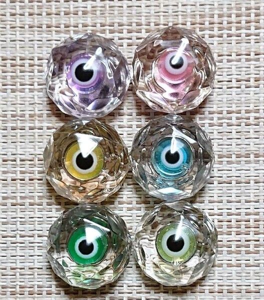 574《邪眼マグネット》6個セット 魔除け 邪眼 文房具 オフィスやご家庭で!! ハンドメイド おもしろグッズ♪ 魔除け