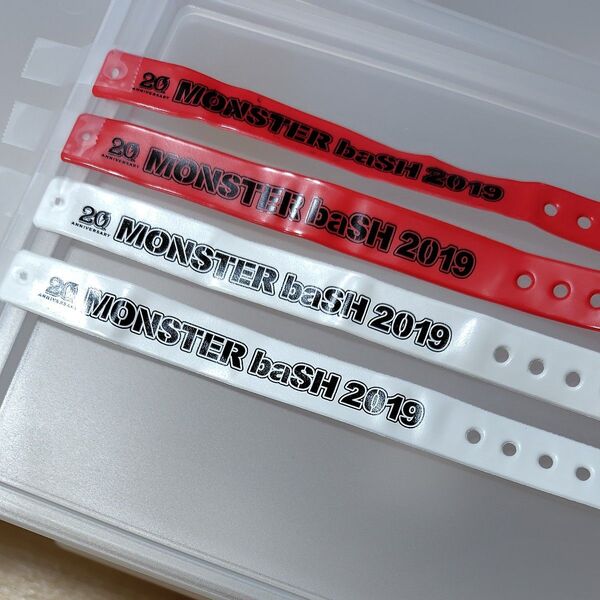 MONSTER baSH 2019 チケットリストバンド 赤2本 白2本 計4本