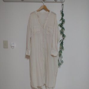 数回着用(F)サマンサモスモス シャツワンピース